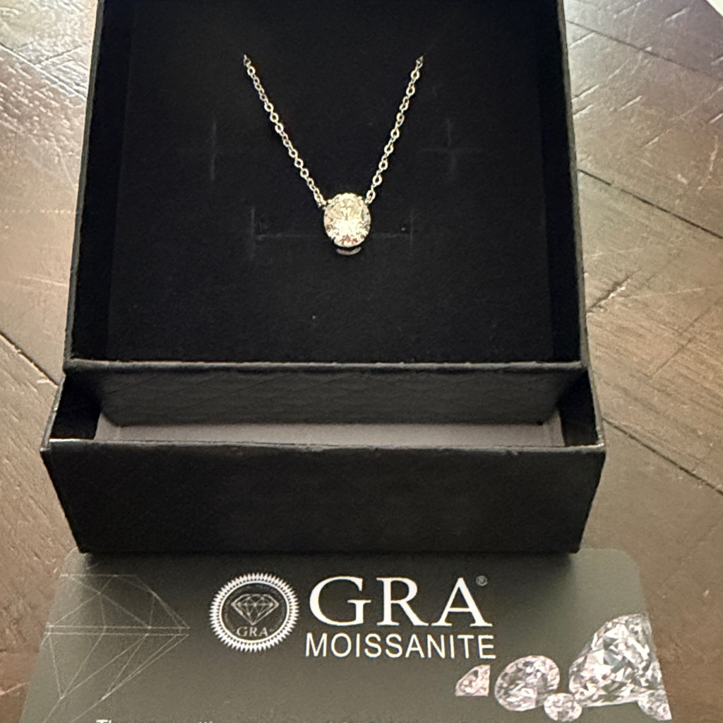 2 Ct Moissanite Silver Necklace
